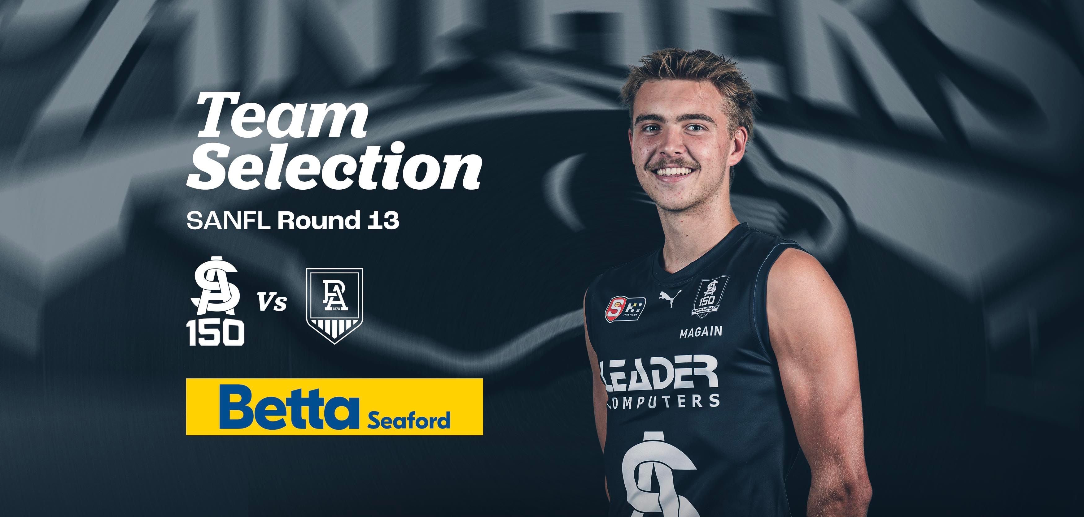 BETTA Team Selection: Round 13 SANFL v Port Adelaide BETTA Team Selection: Round 13 SANFL v Port Adelaide